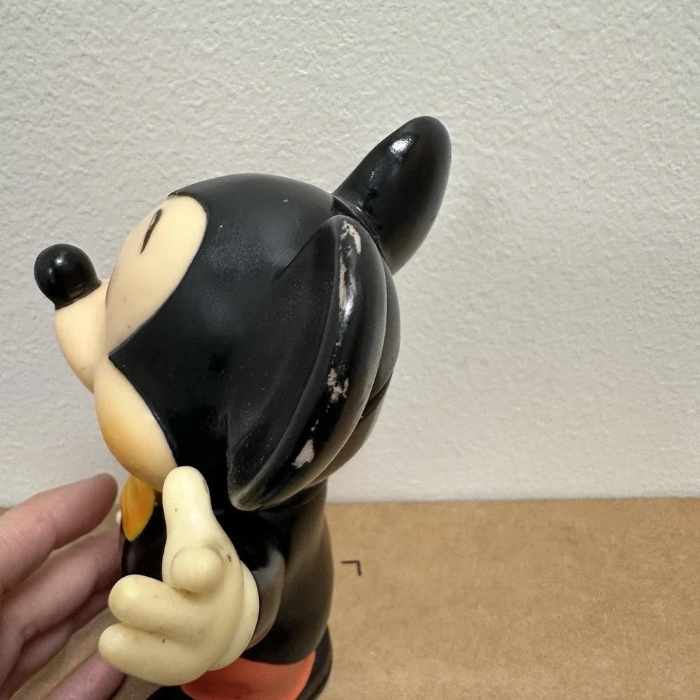 Vintage Mickey Mouse Bank Walt Disney Productions Vinyl Coin Bank 10